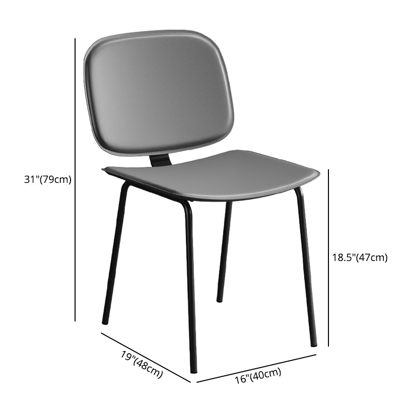 Modern Metal Dining Room Armless Chairs Open Back Dining Side Chair for Home Use