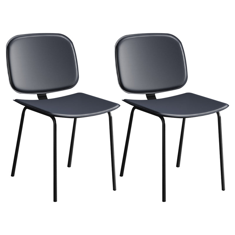 Modern Metal Dining Room Armless Chairs Open Back Dining Side Chair for Home Use