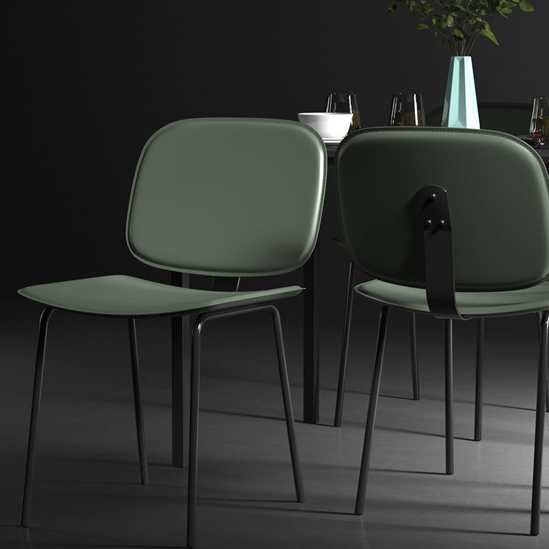 Modern Metal Dining Room Armless Chairs Open Back Dining Side Chair for Home Use