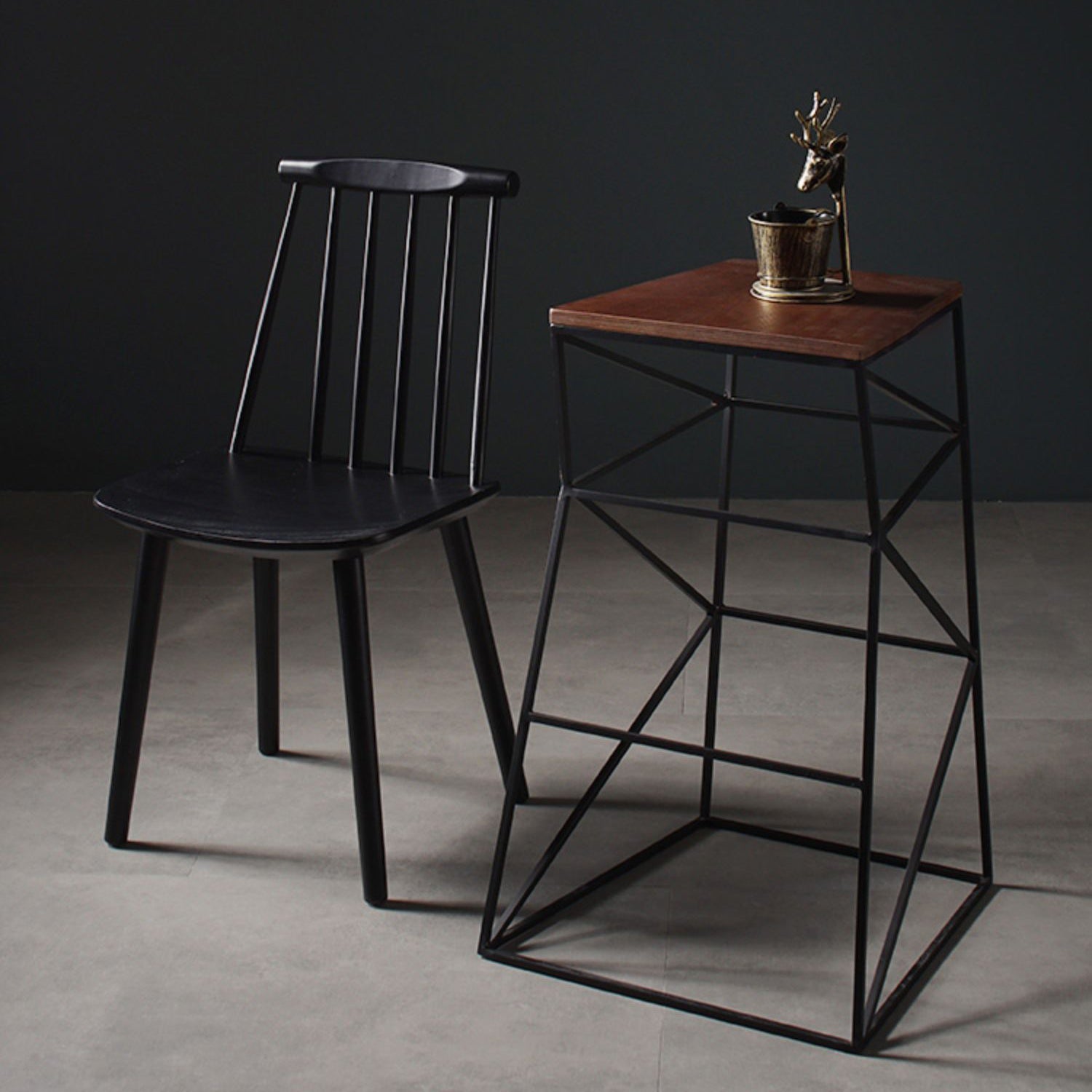 Contemporary Style Wooden Dining Room Chair Slat Back Side Chair for Kitchen