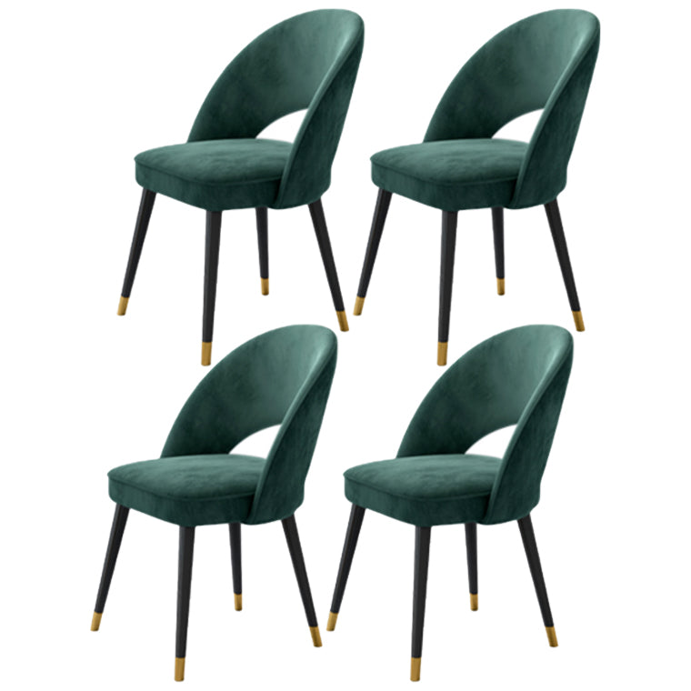 Modern Metal Dining Room Chairs Armless Open Back Dining Side Chair for Home Use