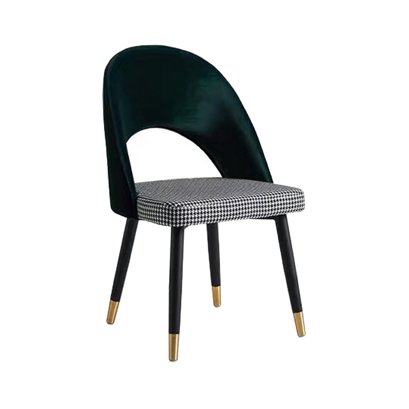 Modern Metal Dining Room Chairs Armless Open Back Dining Side Chair for Home Use