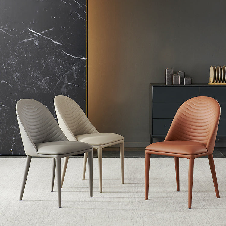 Contemporary Metal Dining Room Chairs Open Back Dining Side Armless Chair for Home Use