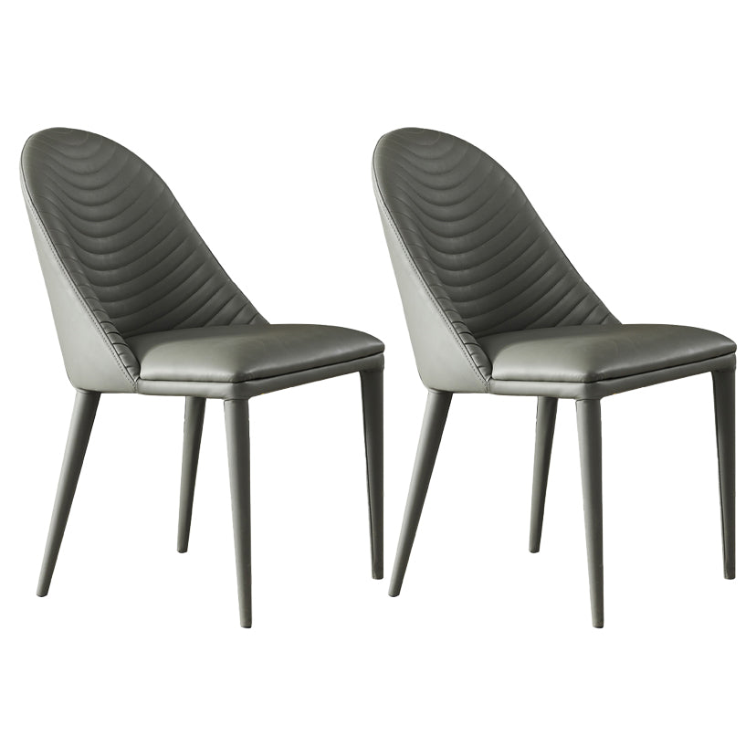 Contemporary Metal Dining Room Chairs Open Back Dining Side Armless Chair for Home Use