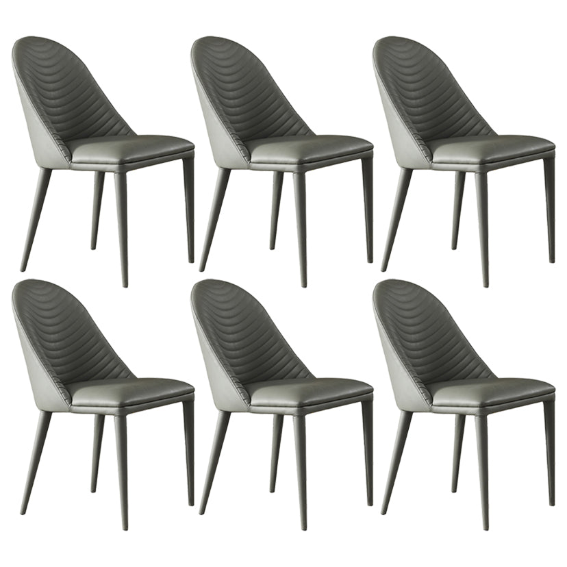 Contemporary Metal Dining Room Chairs Open Back Dining Side Armless Chair for Home Use