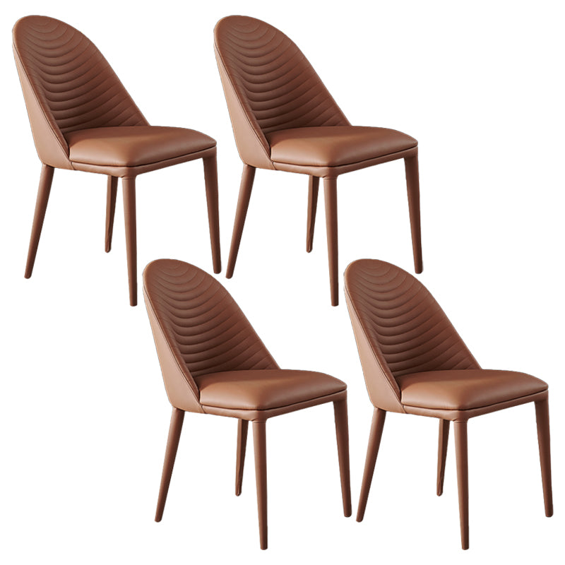 Contemporary Metal Dining Room Chairs Open Back Dining Side Armless Chair for Home Use
