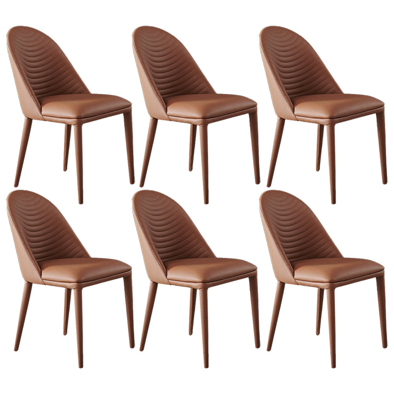 Contemporary Metal Dining Room Chairs Open Back Dining Side Armless Chair for Home Use