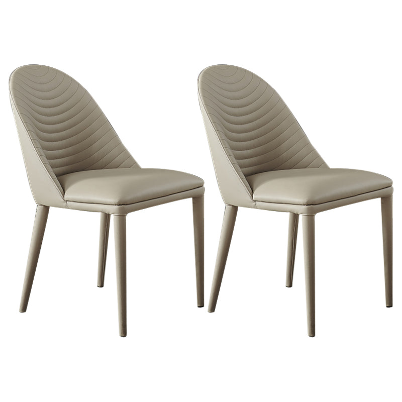Contemporary Metal Dining Room Chairs Open Back Dining Side Armless Chair for Home Use