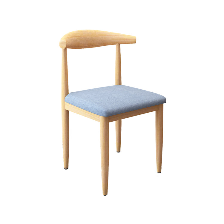 Contemporary Style Metal Chair Set Kitchen Dining Open Back Side Chairs