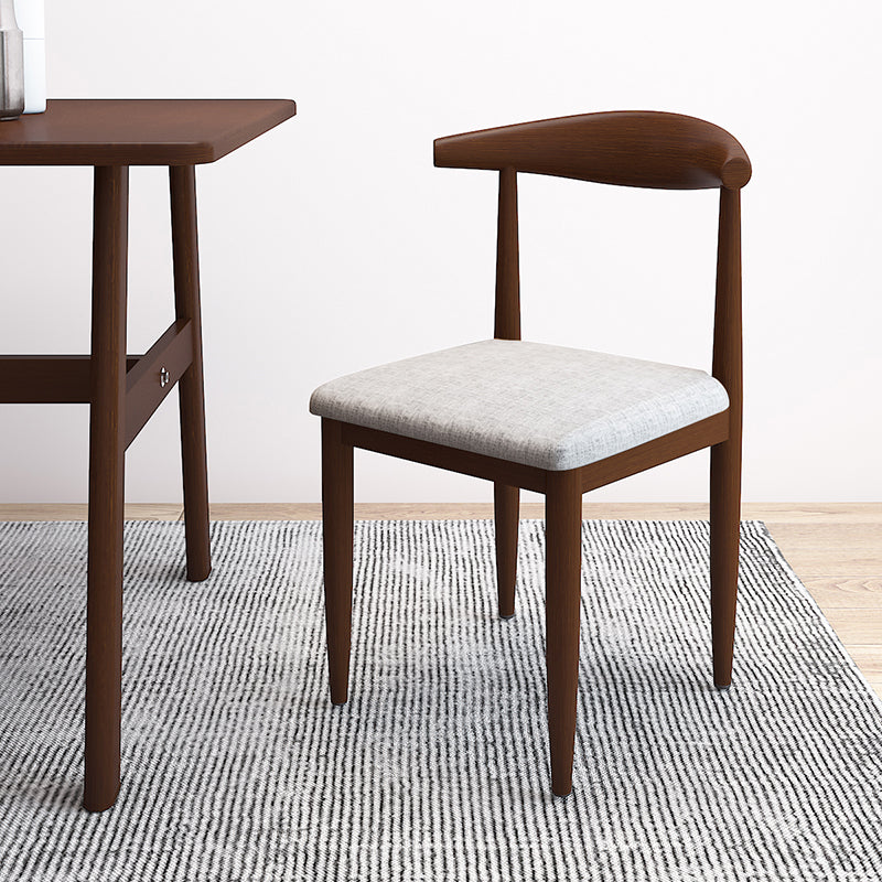 Contemporary Style Metal Chair Set Kitchen Dining Open Back Side Chairs