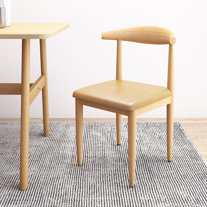 Contemporary Style Metal Chair Set Kitchen Dining Open Back Side Chairs
