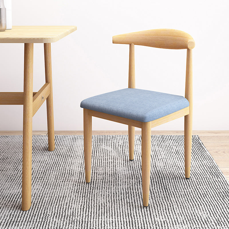 Contemporary Style Metal Chair Set Kitchen Dining Open Back Side Chairs