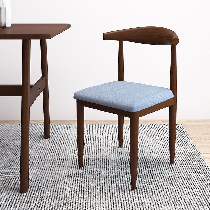 Contemporary Style Metal Chair Set Kitchen Dining Open Back Side Chairs