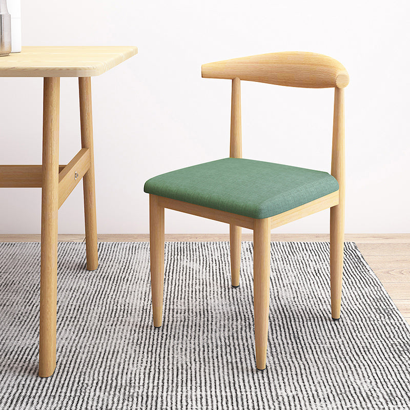 Contemporary Style Metal Chair Set Kitchen Dining Open Back Side Chairs