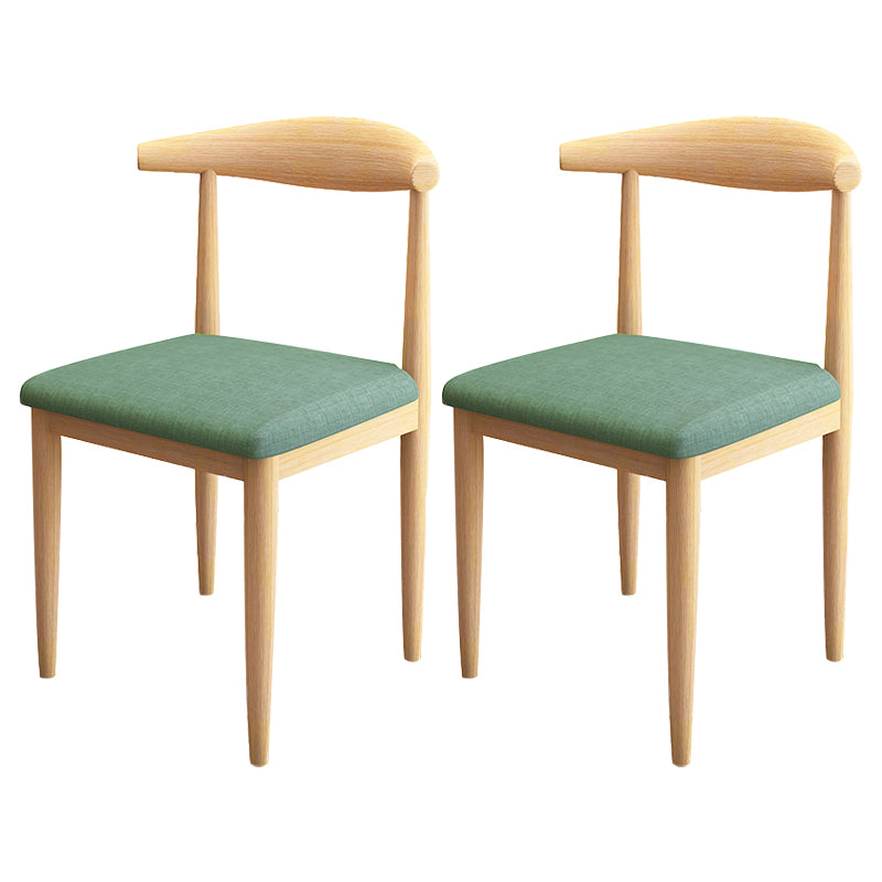 Contemporary Style Metal Chair Set Kitchen Dining Open Back Side Chairs