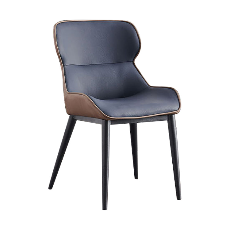 Modern Metal Indoor-Outdoor Chair Dining Room Wingback Parsons Armless Chair