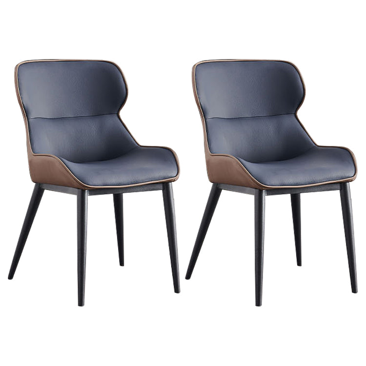Modern Metal Indoor-Outdoor Chair Dining Room Wingback Parsons Armless Chair