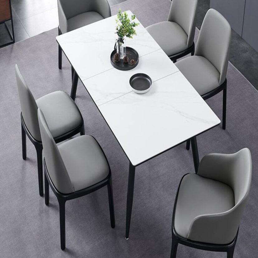Chaise d'accélération du restaurant industriel en cuir Parsons Parsons Parsons Dining Side Side