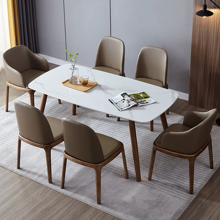 Chaise d'accélération du restaurant industriel en cuir Parsons Parsons Parsons Dining Side Side