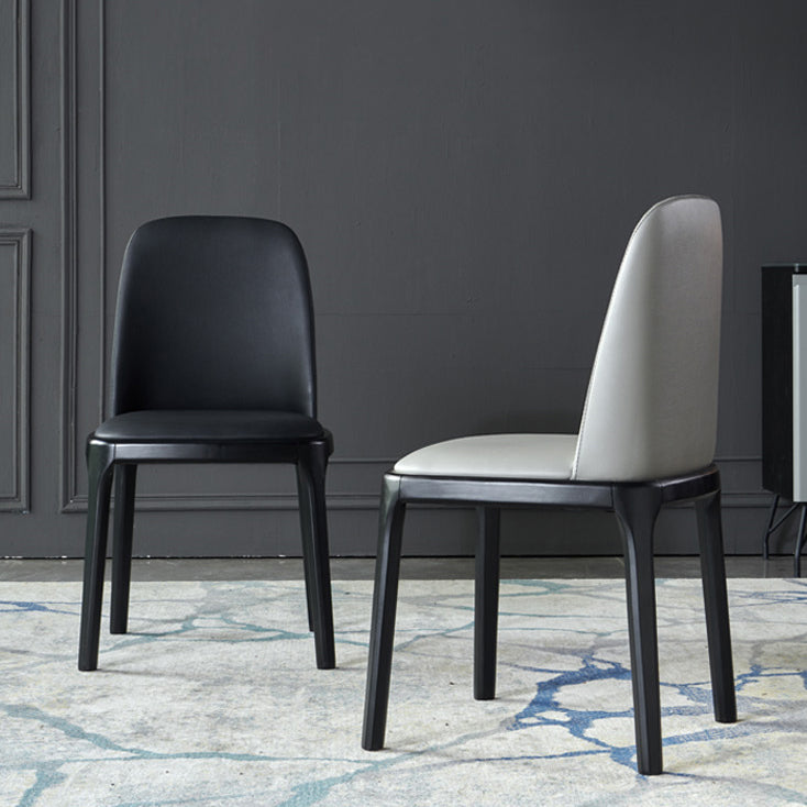 Chaise d'accélération du restaurant industriel en cuir Parsons Parsons Parsons Dining Side Side