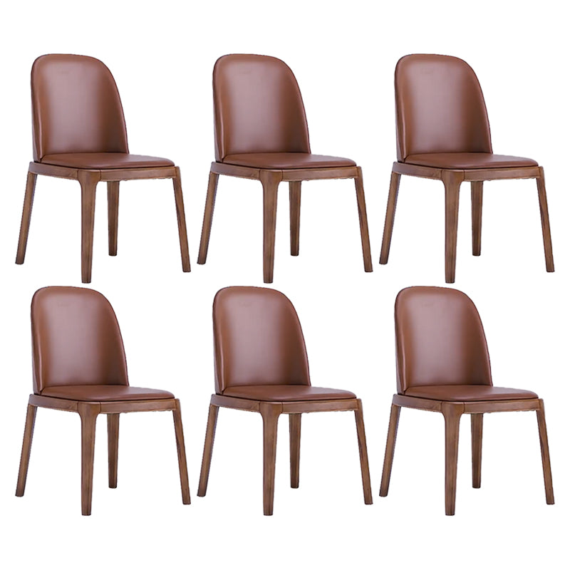 Chaise d'accélération du restaurant industriel en cuir Parsons Parsons Parsons Dining Side Side