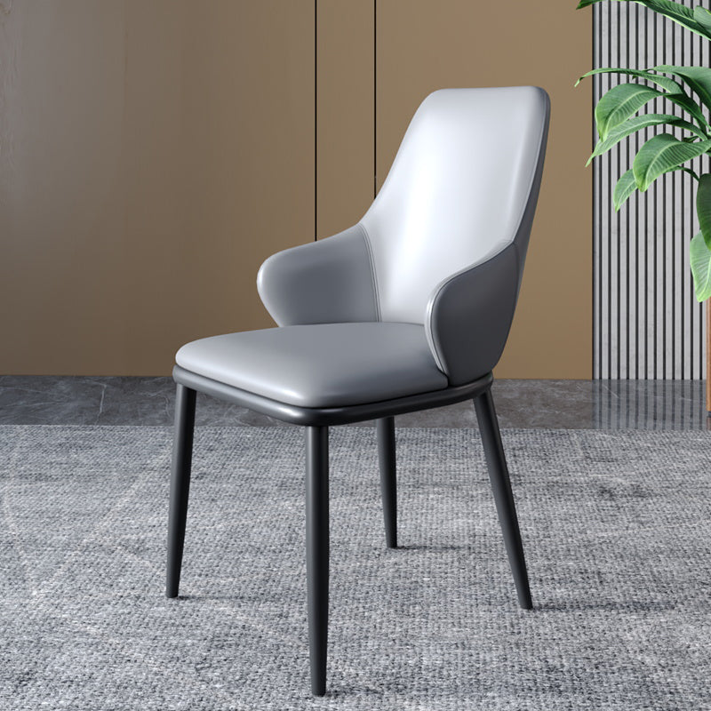 Chaises de salle à manger en cuir de Style minimaliste, chaise latérale rembourrée à dossier solide pour la maison