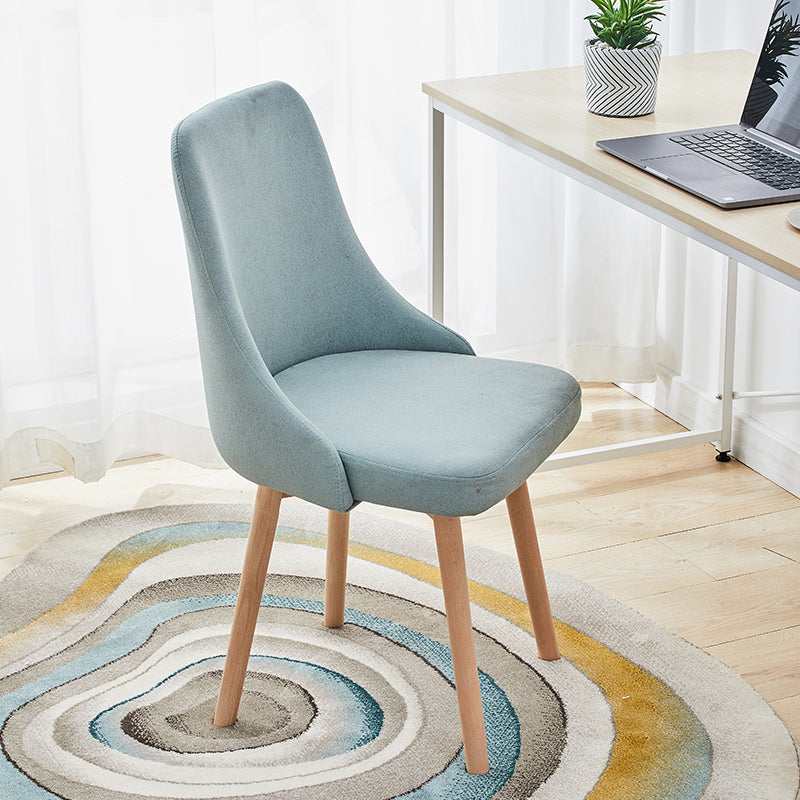 Home Scandinavian Side Chair Swivel Parsons Back Wood Dining Room Chair Set