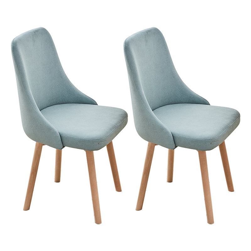 Home Scandinavian Side Chair Swivel Parsons Back Wood Dining Room Chair Set