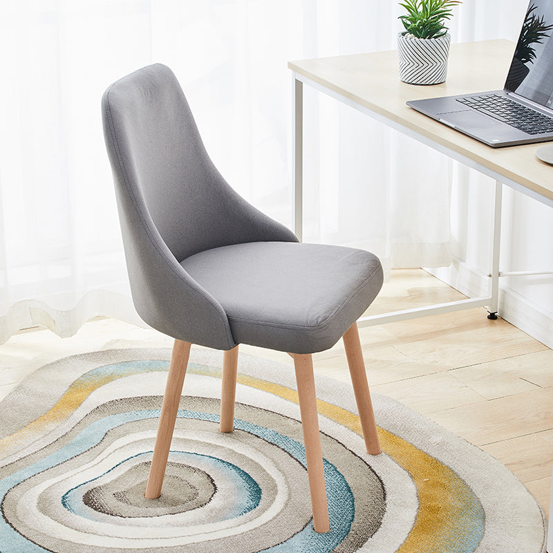 Home Scandinavian Side Chair Swivel Parsons Back Wood Dining Room Chair Set