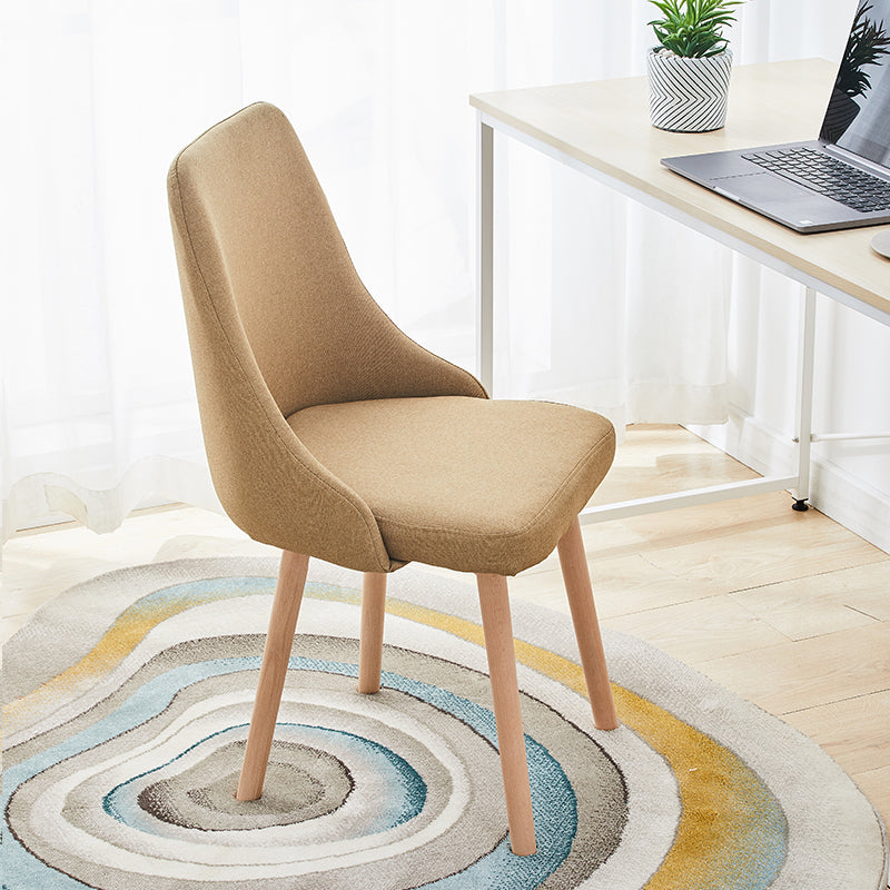 Home Scandinavian Side Chair Swivel Parsons Back Wood Dining Room Chair Set