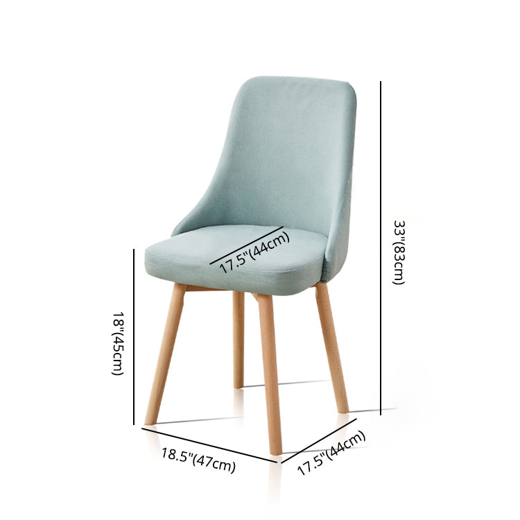 Home Scandinavian Side Chair Swivel Parsons Back Wood Dining Room Chair Set
