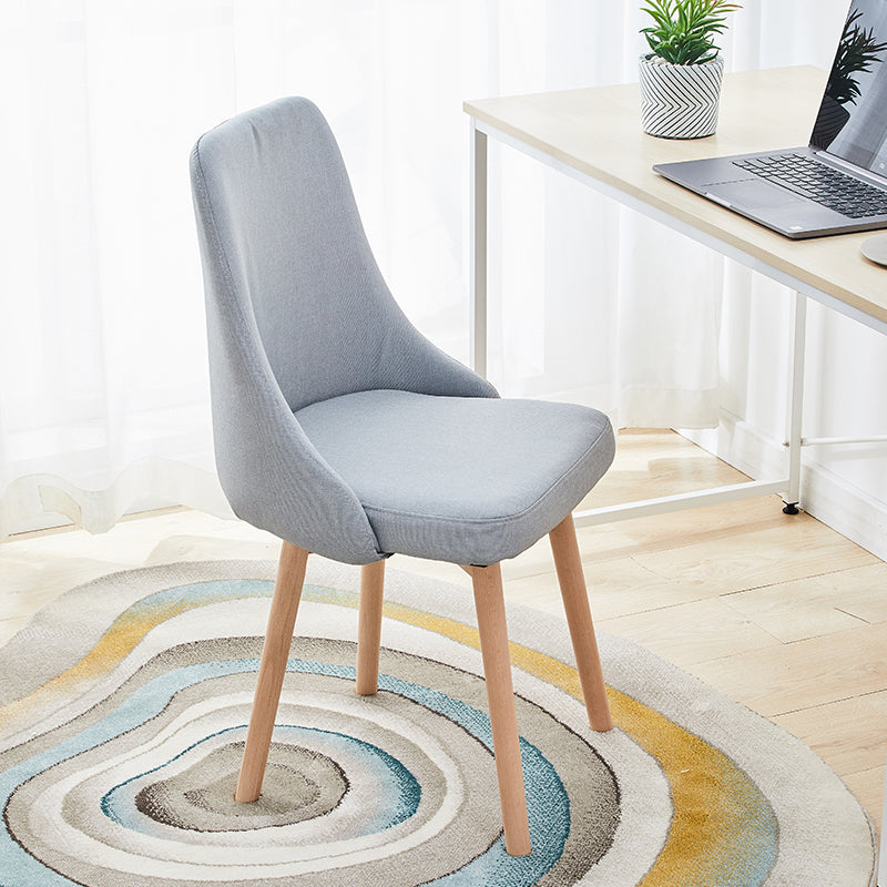 Home Scandinavian Side Chair Swivel Parsons Back Wood Dining Room Chair Set