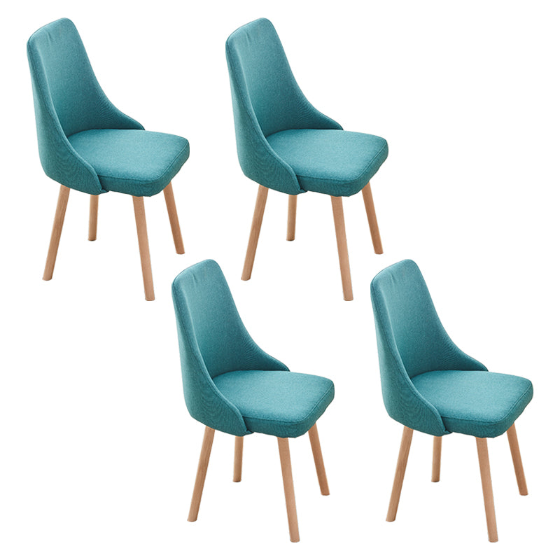 Home Scandinavian Side Chair Swivel Parsons Back Wood Dining Room Chair Set