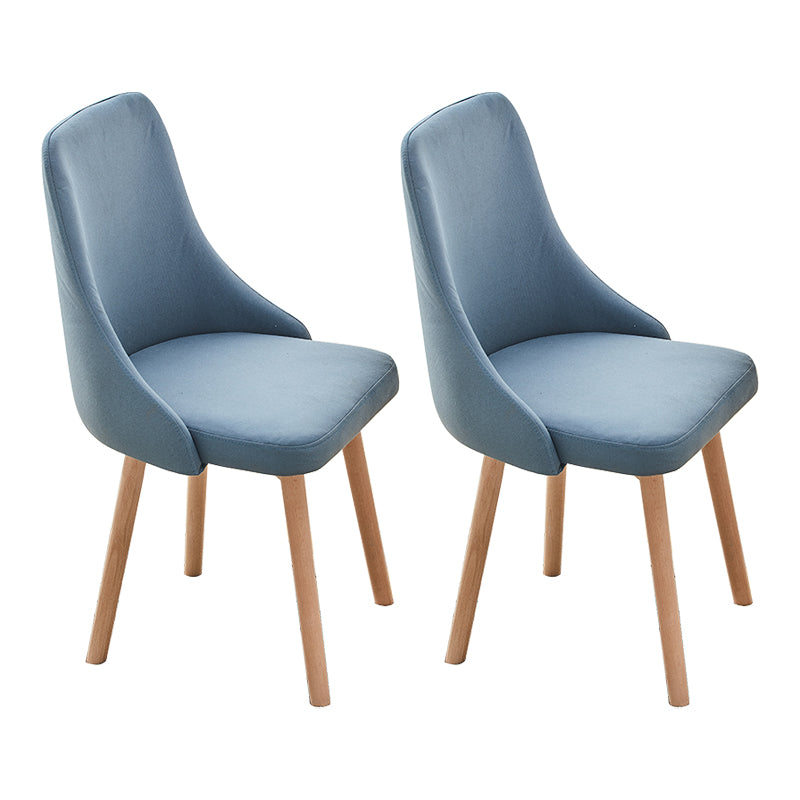 Home Scandinavian Side Chair Swivel Parsons Back Wood Dining Room Chair Set