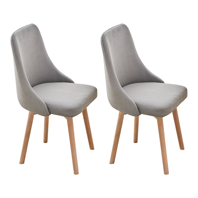 Home Scandinavian Side Chair Swivel Parsons Back Wood Dining Room Chair Set