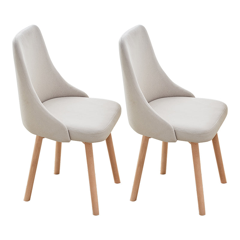 Home Scandinavian Side Chair Swivel Parsons Back Wood Dining Room Chair Set