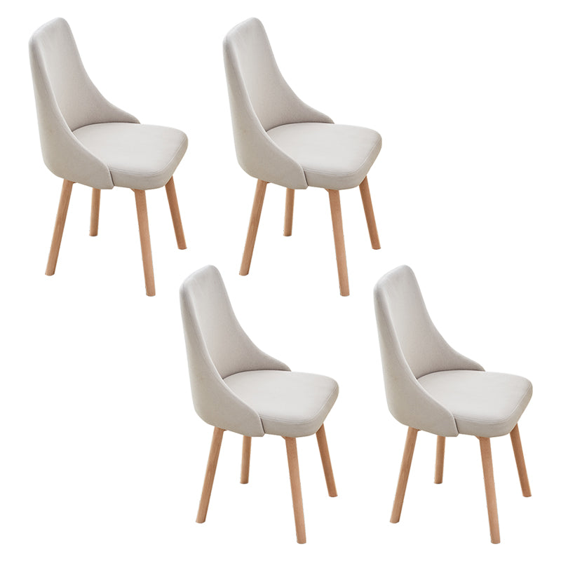 Home Scandinavian Side Chair Swivel Parsons Back Wood Dining Room Chair Set