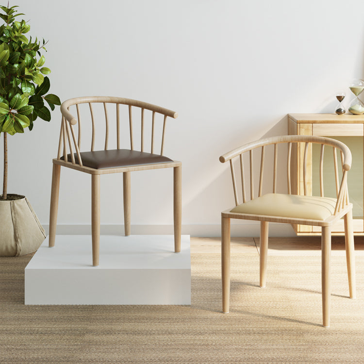 Contemporary Metal Dining Room Chairs Upholstered Armchair for Home Use