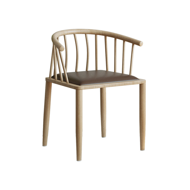 Contemporary Metal Dining Room Chairs Upholstered Armchair for Home Use