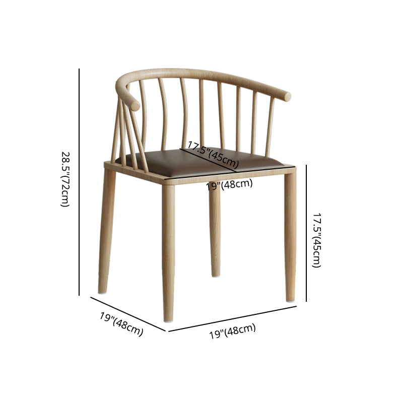 Contemporary Metal Dining Room Chairs Upholstered Armchair for Home Use