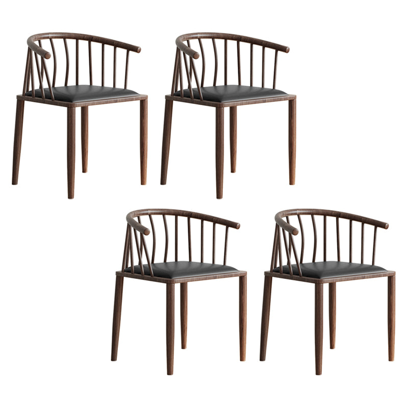 Contemporary Metal Dining Room Chairs Upholstered Armchair for Home Use
