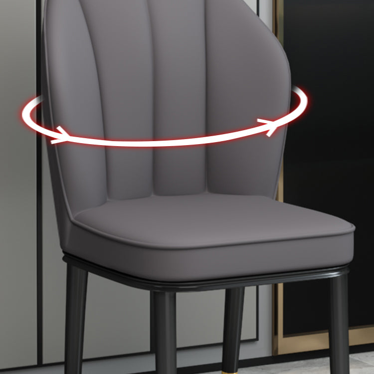 European Glam Style Metal Chairs Kitchen Dining Room Wingback Side Chair Set