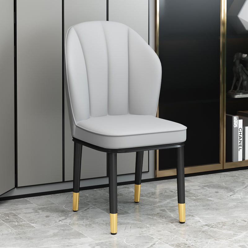 European Glam Style Metal Chairs Kitchen Dining Room Wingback Side Chair Set