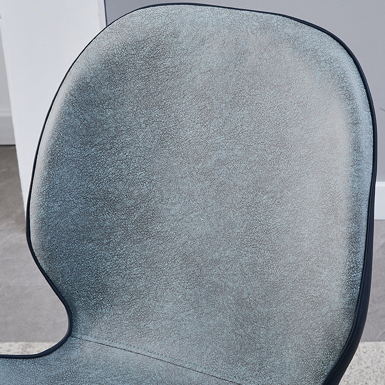 Home Scandinavian Side Chair Upholstered Solid Back Metal Dining Room Chair