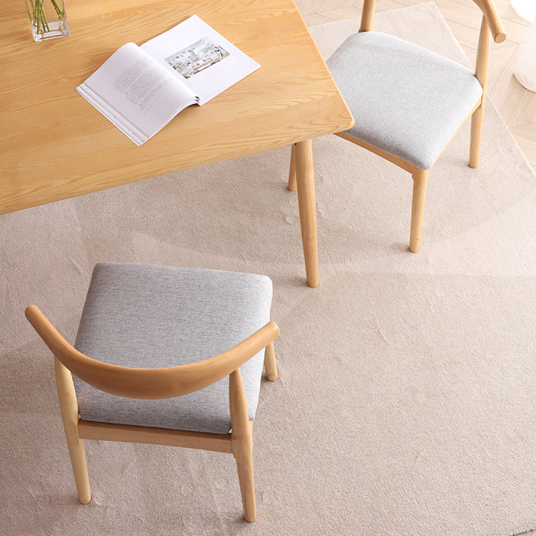 Chaise de salle de maison scandinave ouverte en bois ouvert chaise de salle à manger rembourrée