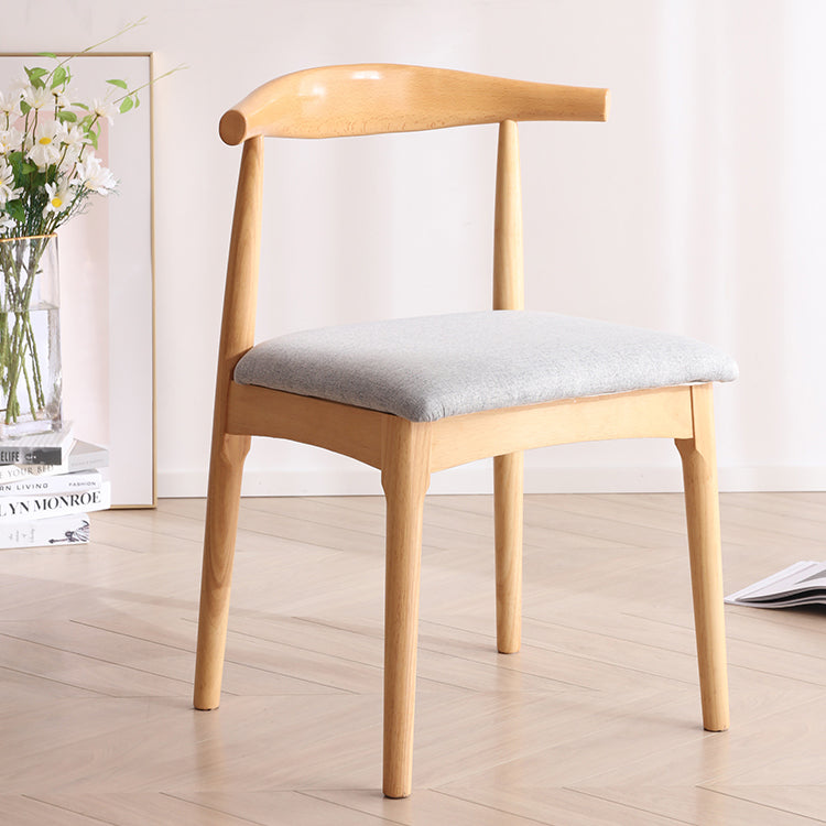 Chaise de salle de maison scandinave ouverte en bois ouvert chaise de salle à manger rembourrée