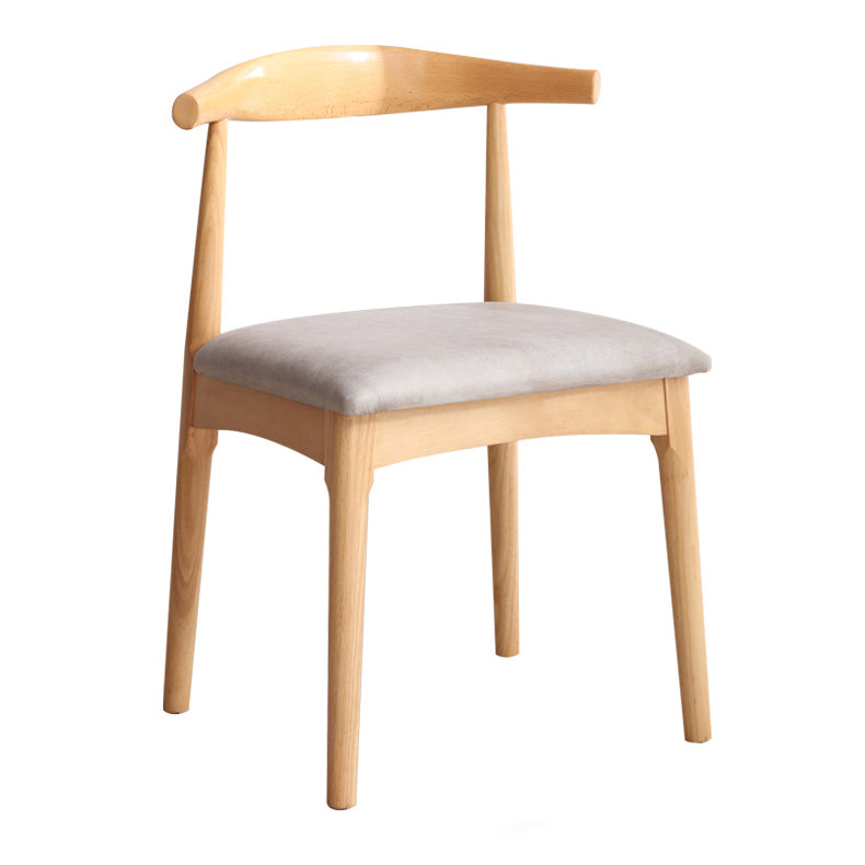 Chaise de salle de maison scandinave ouverte en bois ouvert chaise de salle à manger rembourrée