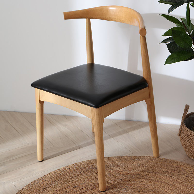 Chaise de salle de maison scandinave ouverte en bois ouvert chaise de salle à manger rembourrée