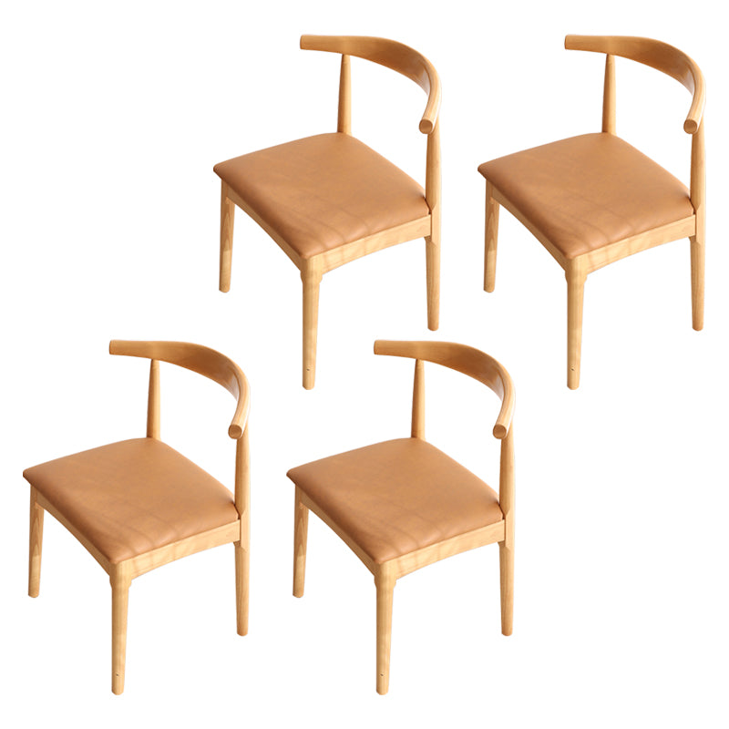Chaise de salle de maison scandinave ouverte en bois ouvert chaise de salle à manger rembourrée