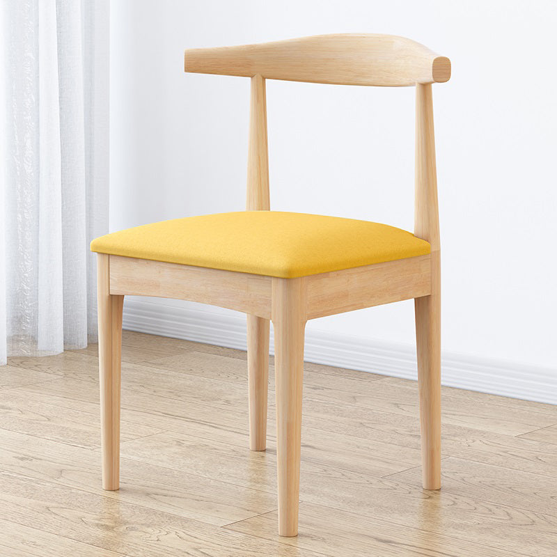 Chaise de salle de maison scandinave ouverte en bois ouvert chaise de salle à manger rembourrée